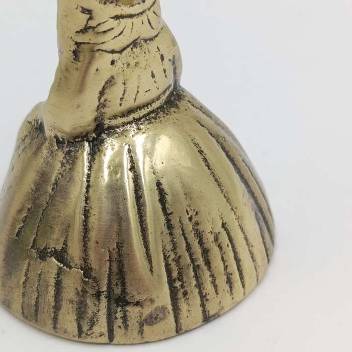 Vintage Brass Bell Lady with dress