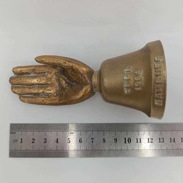 Vintage DAH Hamburg Symposium 1984 Copper hand bell