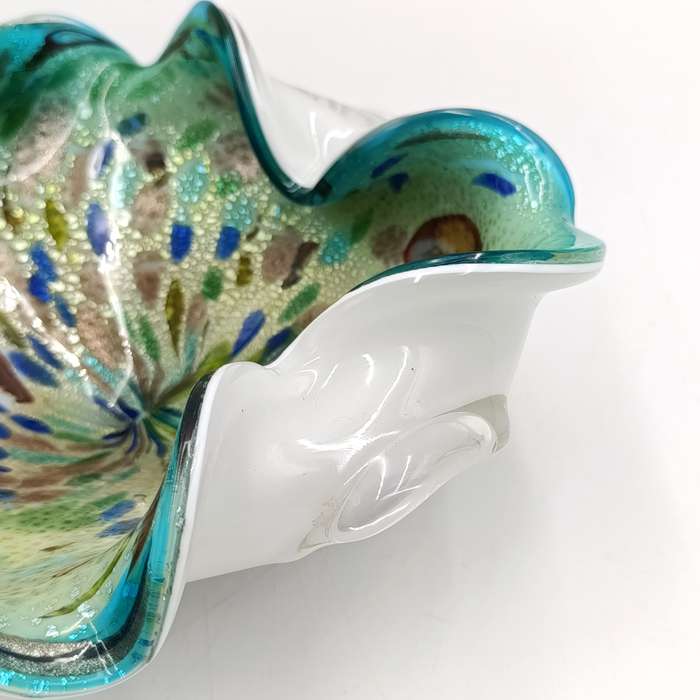 Beautiful Murano glass multi-color Tutti Frutti Sweets dish