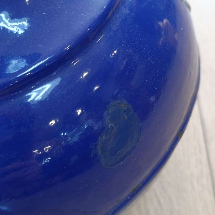 Vintage Enamel Samovar with beautiful hand painted flowers