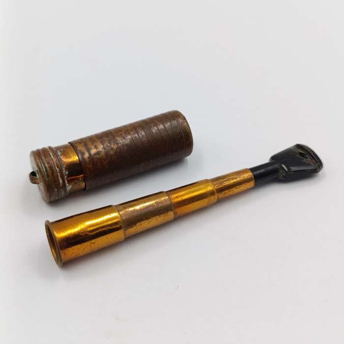 Antique telescope cigarette mouthpiece in holder