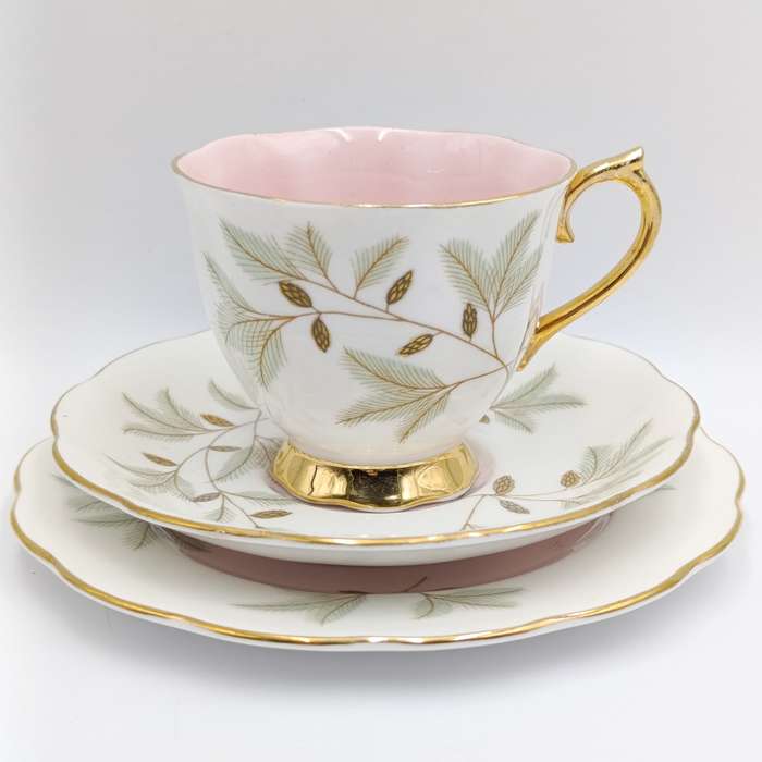 Vintage Royal Albert Braemar pattern porcelain trio