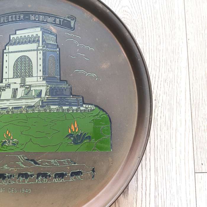 1949 Voortrekker Monument commemorative brass tray