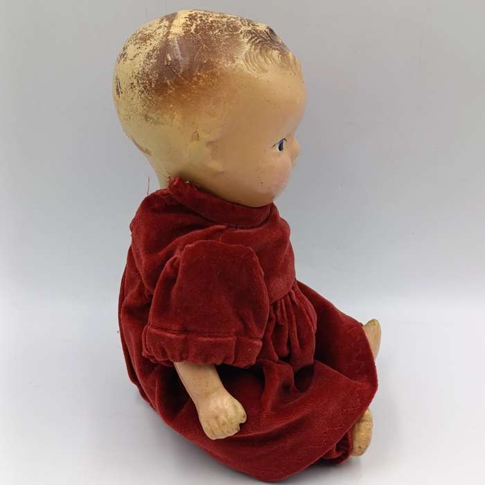 Vintage Composite Doll with hand made suit