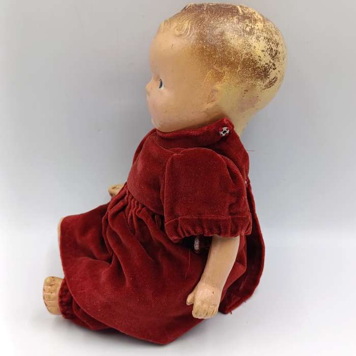 Vintage Composite Doll with hand made suit