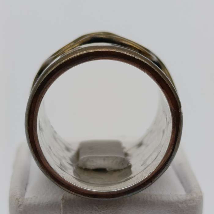 Sterling silver rustic spinner ring - weighs 13.2g