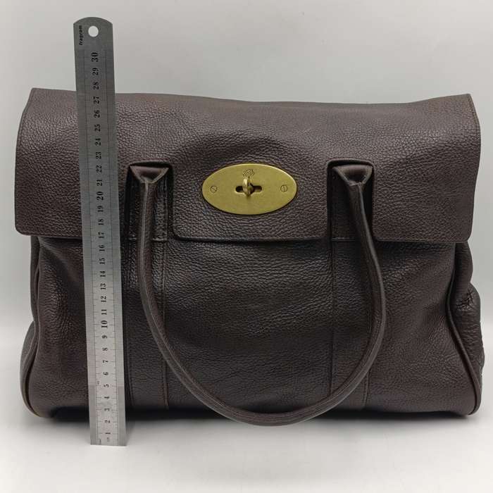 Original Mulberry dark brown leather handbag - serial number 312703