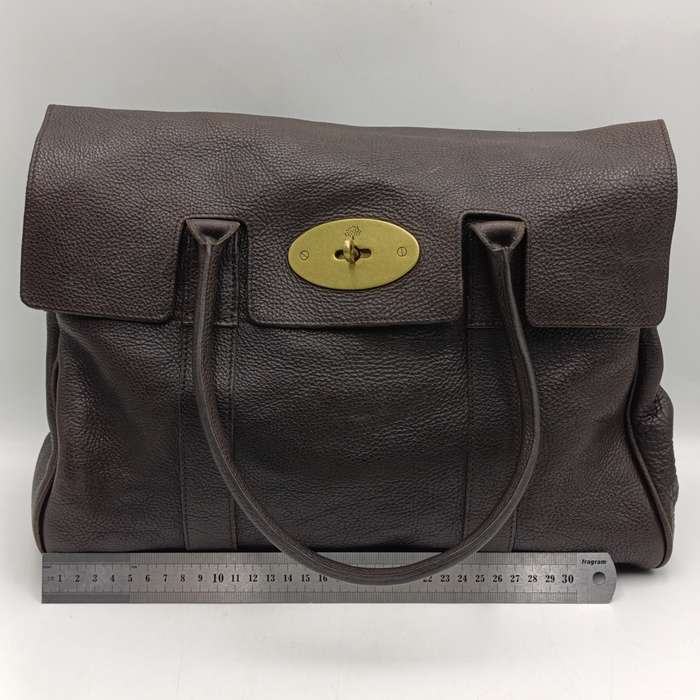 Original Mulberry dark brown leather handbag - serial number 312703