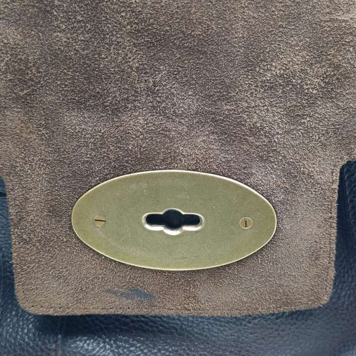 Original Mulberry dark brown leather handbag - serial number 312703