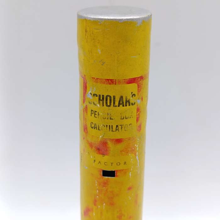Vintage Scholar pencil box calculator
