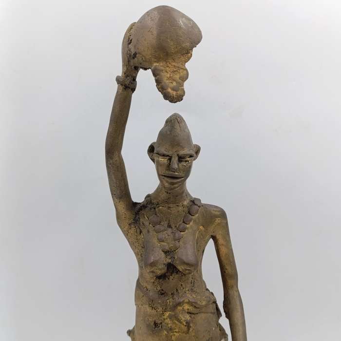 Vintage Ashanti bronze statue - Lost wax method used