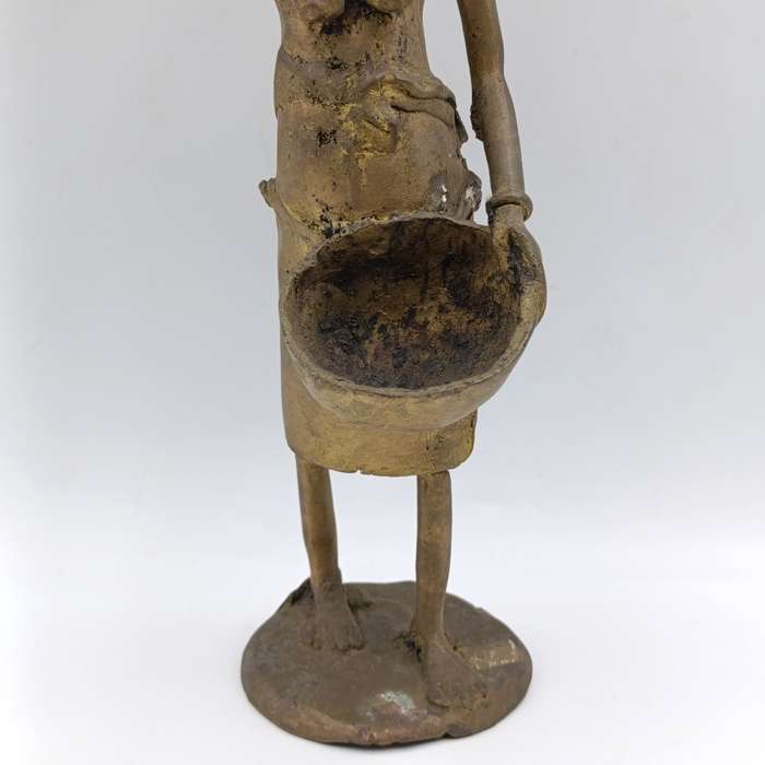 Vintage Ashanti bronze statue - Lost wax method used