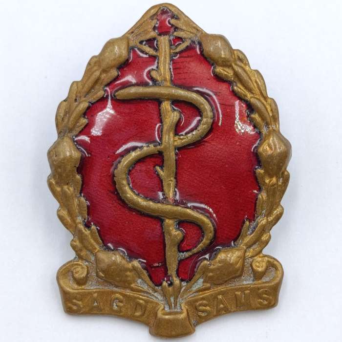 SA Medical Corps cap and collar badges set