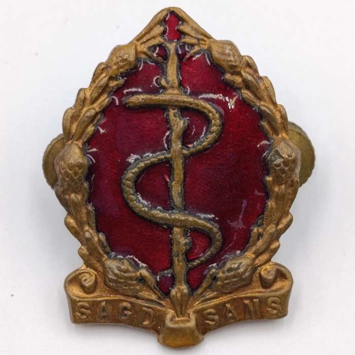 SA Medical Corps cap and collar badges set