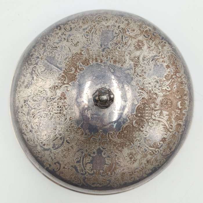 Vintage silverplated serving dish with lid