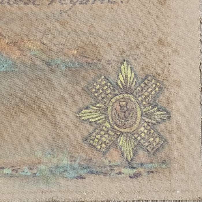 Boer War Soldiers khaki cloth greetings message - Scots Guard - From George to Florrie