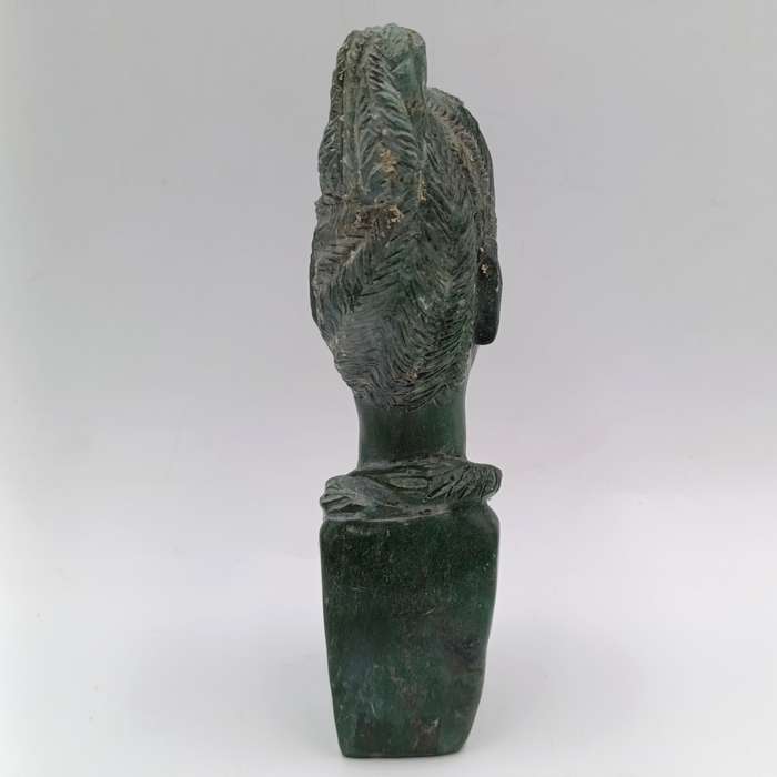 African woman green opal stone carving by Caleb Samhere