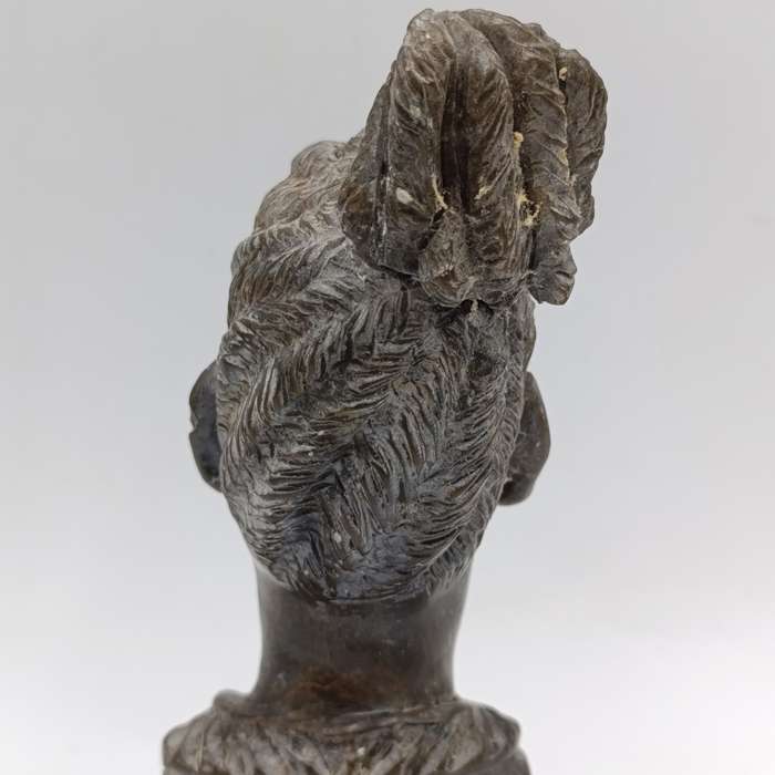 African woman green opal stone African carving