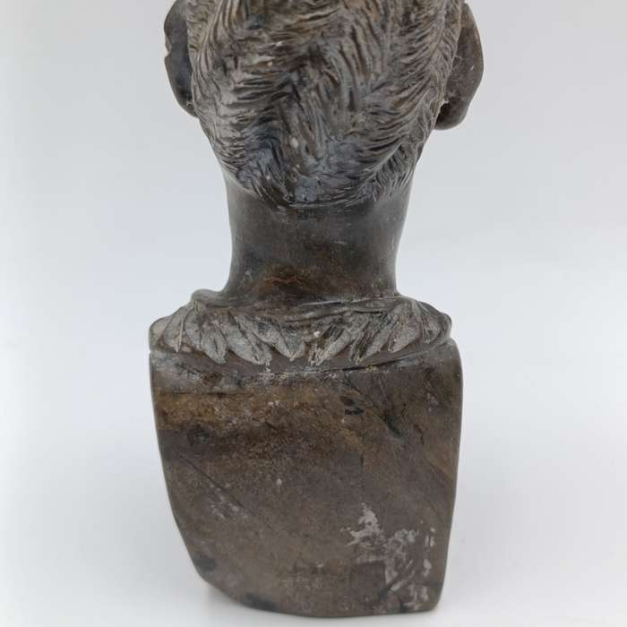 African woman green opal stone African carving