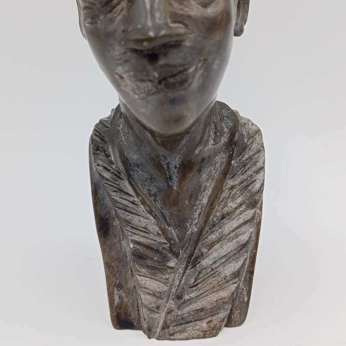 African woman green opal stone African carving