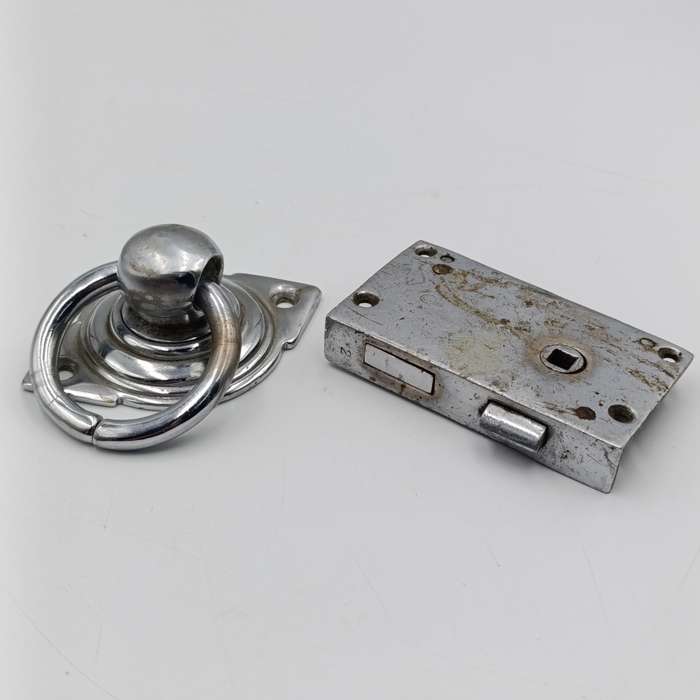 Vintage Railway door handle and lock - handle marked "Kitchen" possibly SA Railways