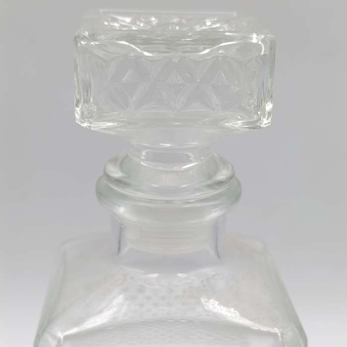 Vintage glass Bols square decanter