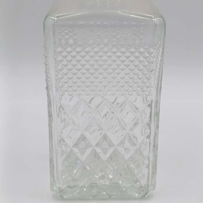 Vintage glass Bols square decanter