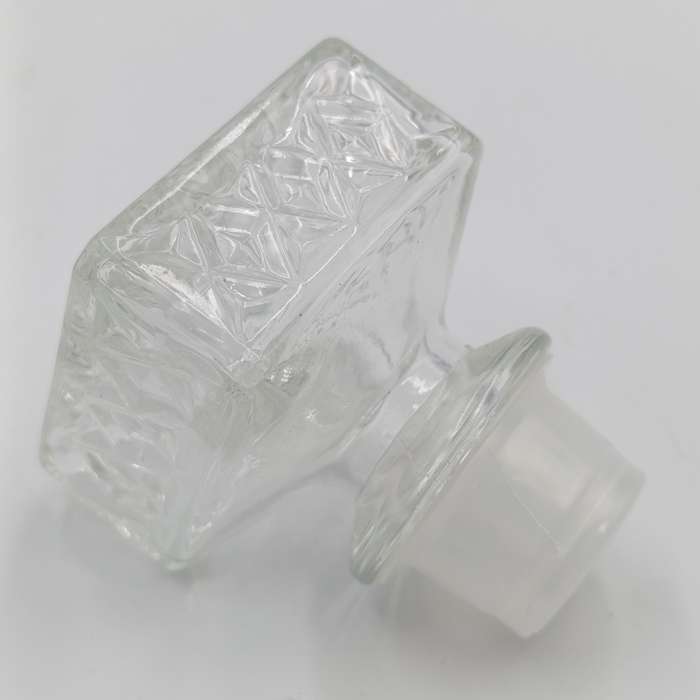 Vintage glass Bols square decanter