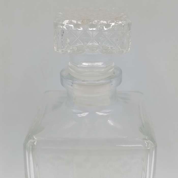 Vintage glass square decanter