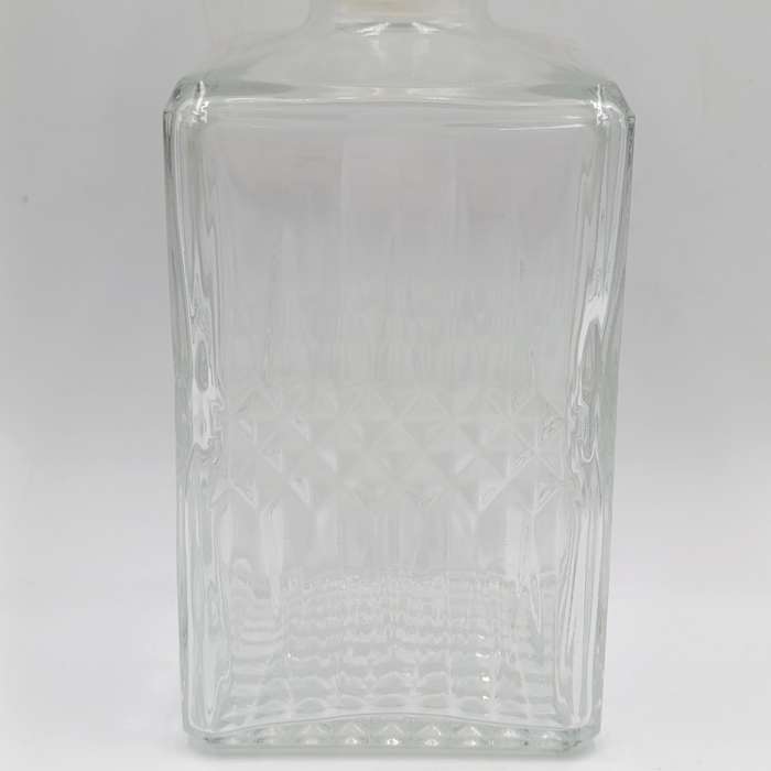 Vintage glass square decanter