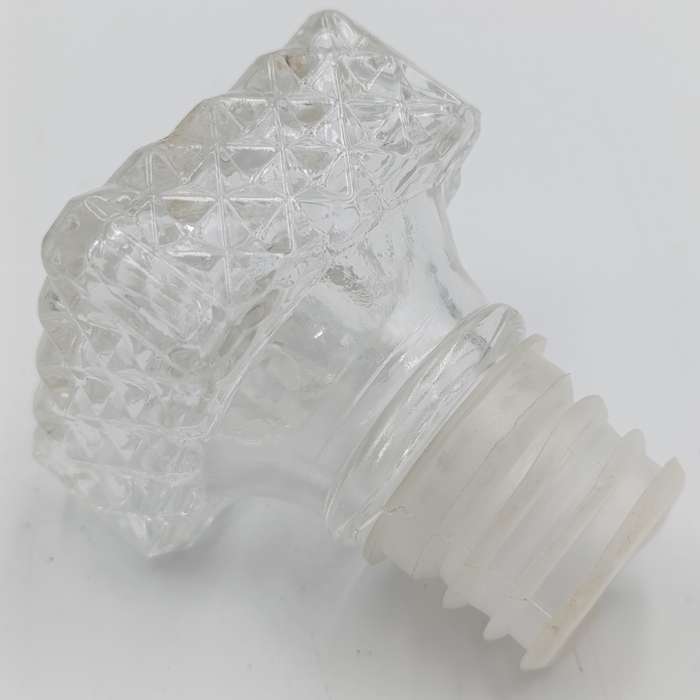 Vintage glass square decanter