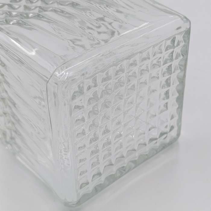 Vintage glass square decanter