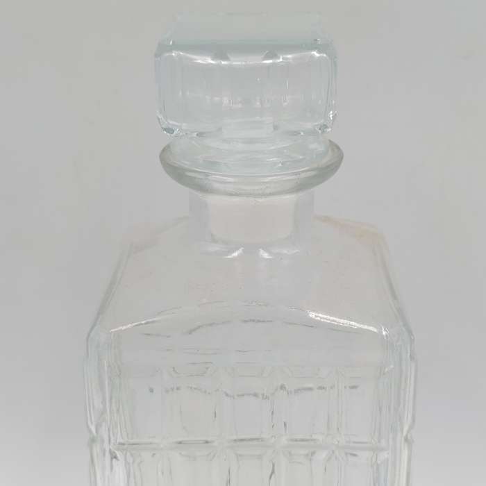Vintage glass square decanter