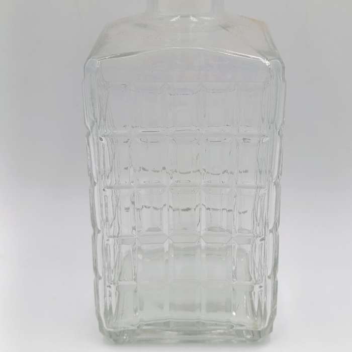Vintage glass square decanter