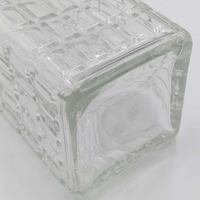Vintage glass square decanter
