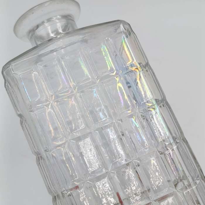 Vintage glass square decanter