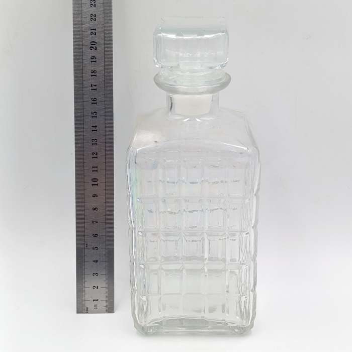 Vintage glass square decanter