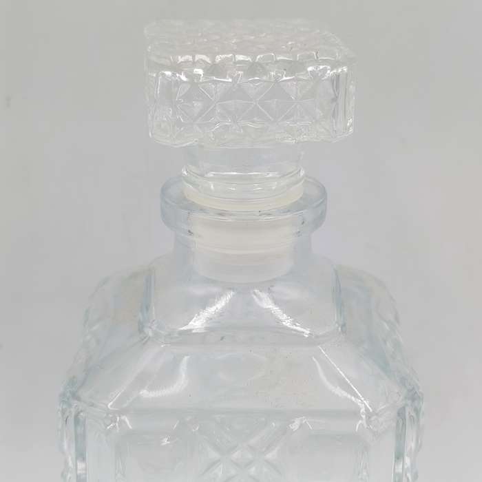 Vintage glass square decanter