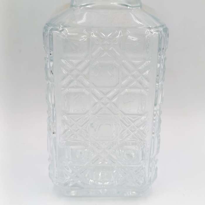 Vintage glass square decanter