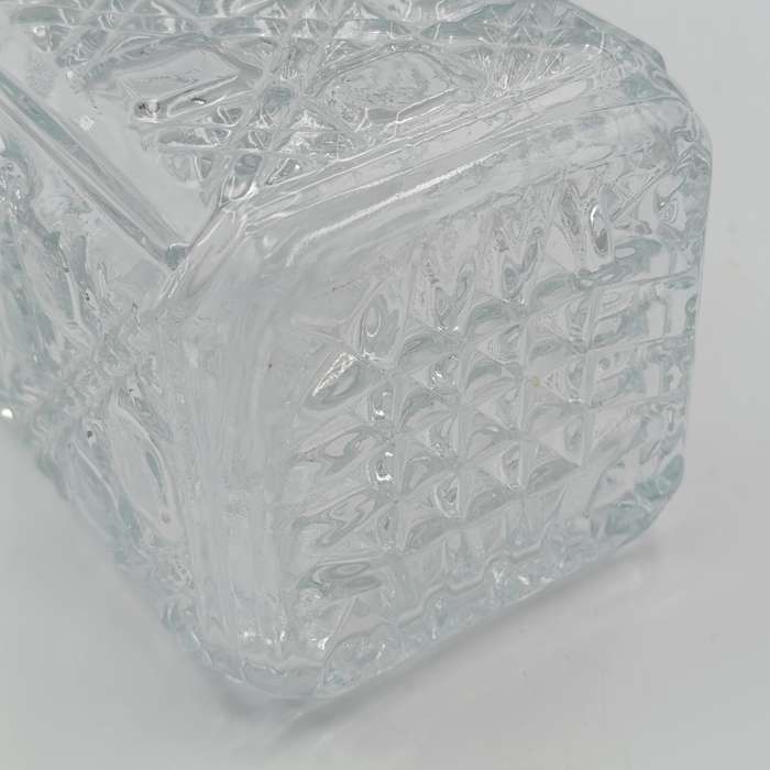 Vintage glass square decanter