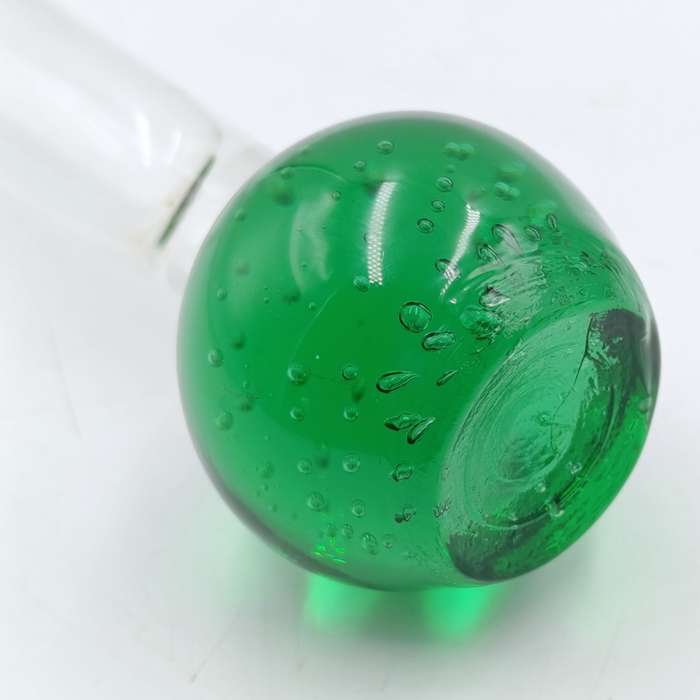 Vintage Green glass bud stem flower vase