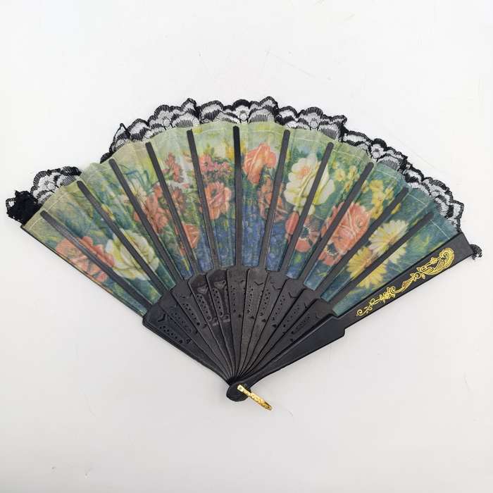 Vintage flower pattern Chinese hand fan