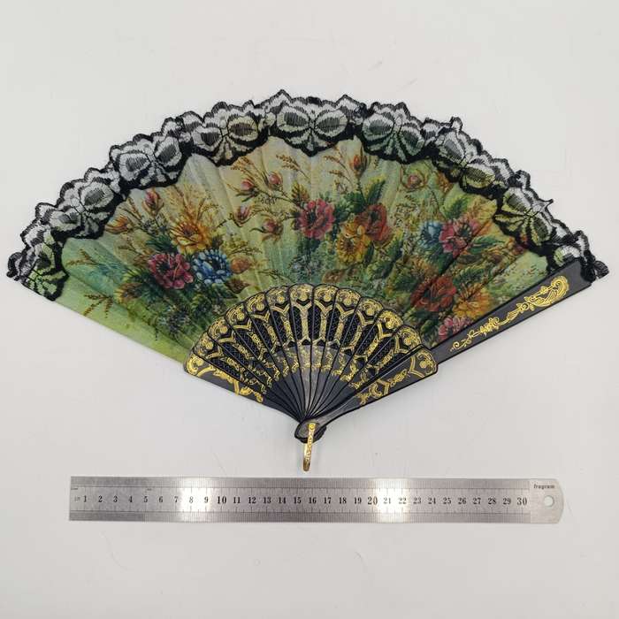Vintage flower pattern CHinese hand fan
