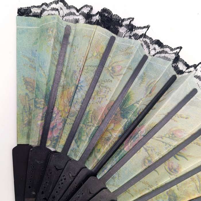Vintage flower pattern CHinese hand fan