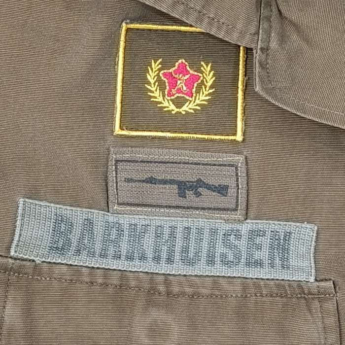 SADF Nutria short sleeve shirt of Sergeant Barkhuisen with marksman badge - size medium