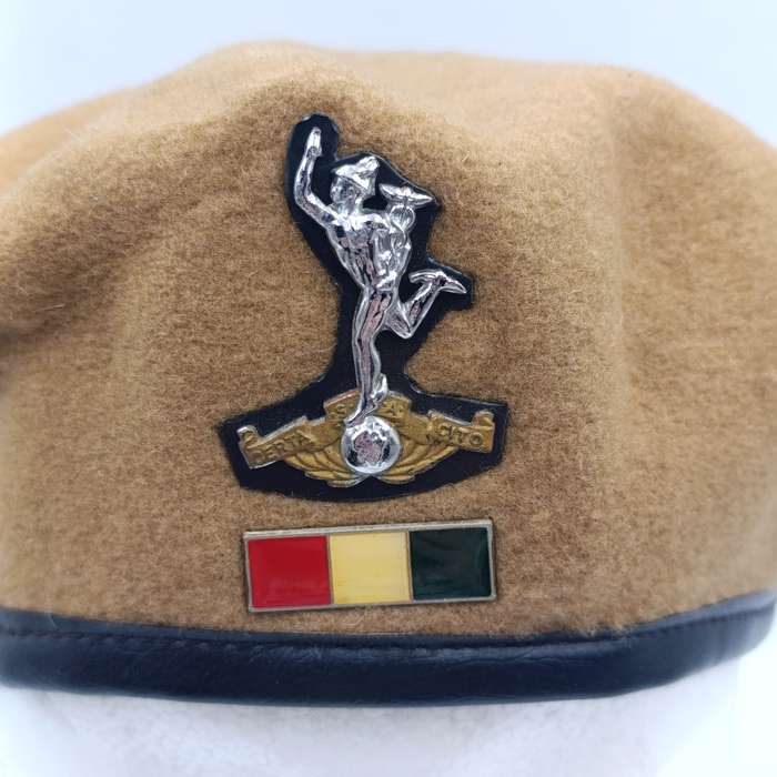 SADF Signal Corps beret with badge and balkie