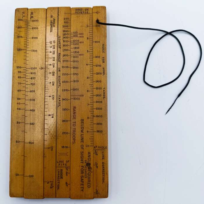 WW2 SA Union Defence Force pouch with military issued slide Ruler