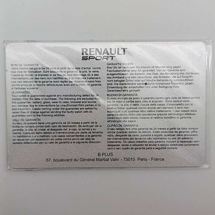 Renault Sport mens Quartz Chronograph watch in box