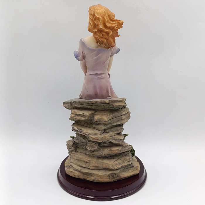 Beautiful Angelica Collection poly resin figurine of girl with book