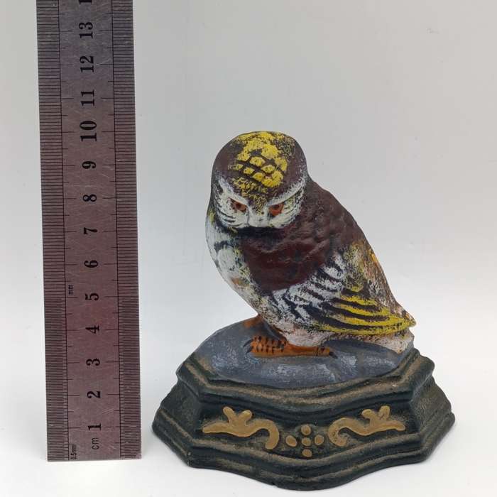 Vintage Cast iron owl door stopper